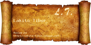 Lakits Tibor névjegykártya